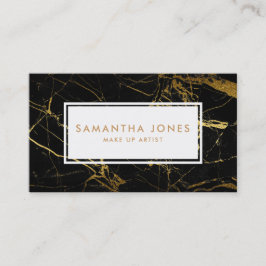Marbre Noir Or Maquiller Artiste Carte de visite