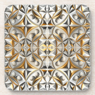 Marbre or & silber 1 getränkeuntersetzer