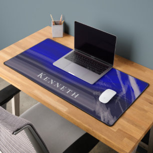 Marbre personnalisé Navy Blue Gray Moderne Abstrai
