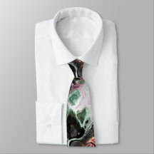 Marbre rose et jade vert cravate