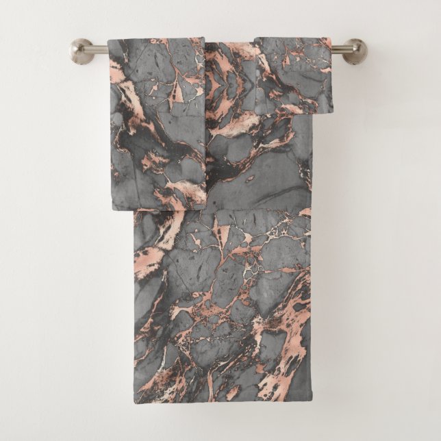 Marbre rose gris or design moderne (En situation)