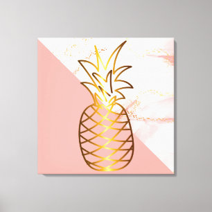 Marbre rose or Ananas toile Imprimer