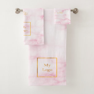 Marbre rose vierge or entreprise logo entreprise