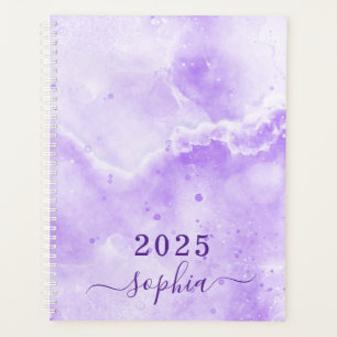 Marbre violet pastel monogramme