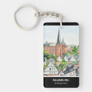 Marburg Altstadt Allemagne Peinture Townscape