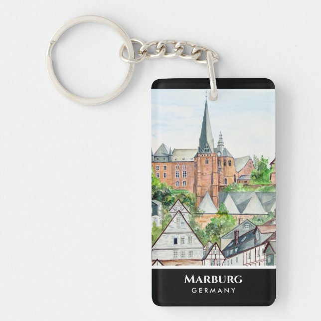 Marburg Altstadt Allemagne Peinture Townscape (Devant)