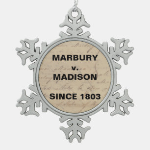 Marbury Madison Karos and Balances Snowflake Schneeflocken Zinn-Ornament