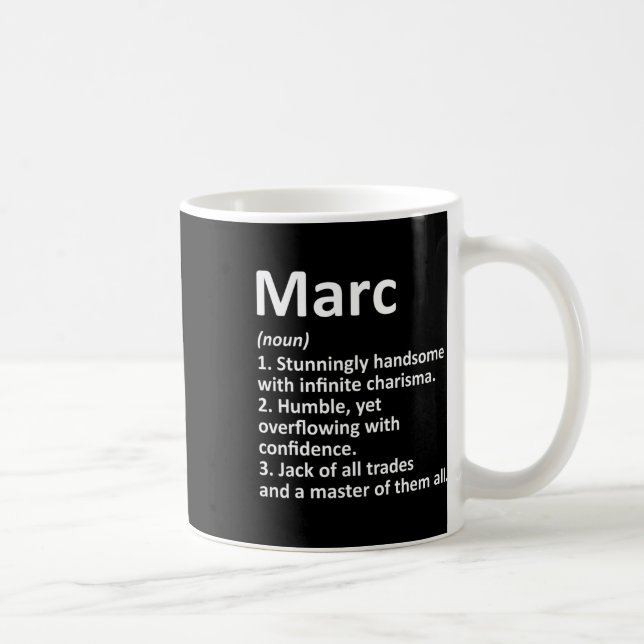 Marc Definition Personalisierter Name Lustiger Geb Kaffeetasse (Rechts)