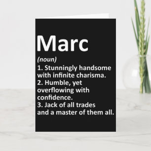 Marc Definition Personalisierter Name Lustiger Geb Karte