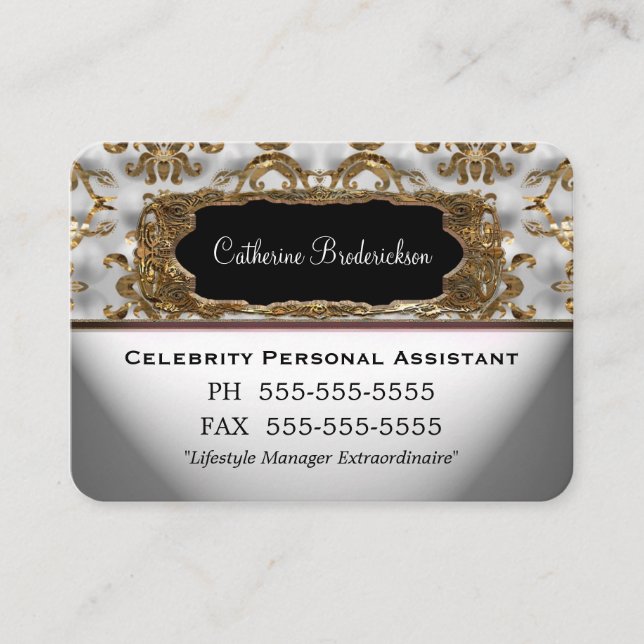 Marcee persönlicher Assistenten-beruflicher runder Visitenkarte (Vorderseite)