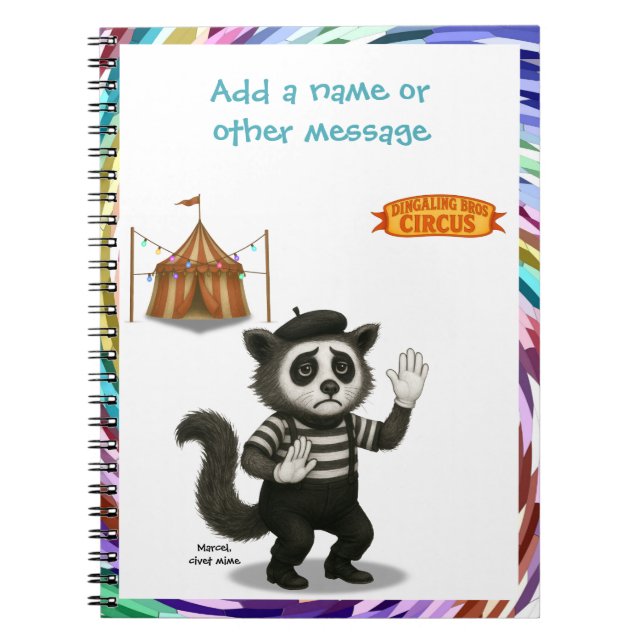 Marcel, civet mime notizblock (Vorderseite)