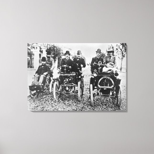 Marcel (d.1903) und Louis (1877-1944) Renault driv Leinwanddruck (Vorderseite)