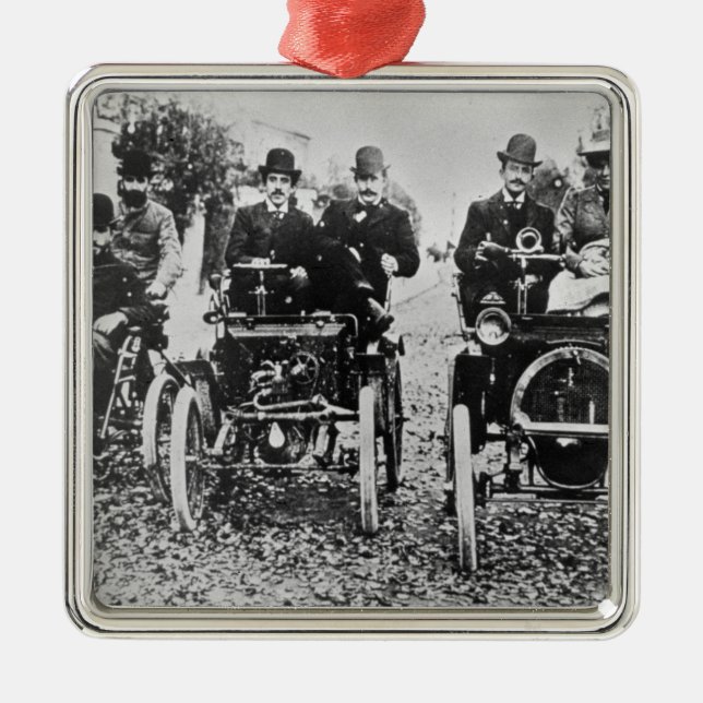 Marcel (d.1903) und Louis (1877-1944) Renault driv Silbernes Ornament (Vorne)