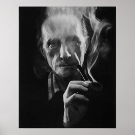 Marcel Duchamp (mit Pfeife) Kunstdruckerei Poster