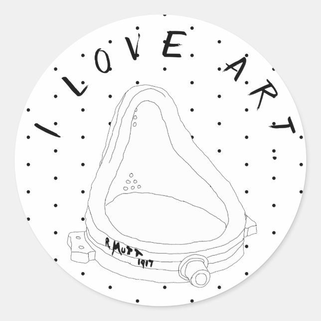 Marcel Duchamp Runder Aufkleber (Vorderseite)