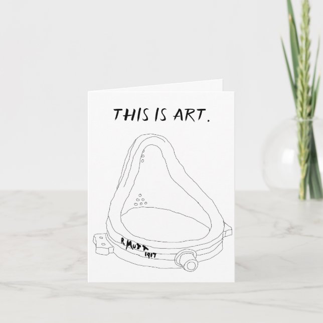 Marcel Duchamp's Fountain R.Mutt 1917 Einladung (Vorderseite)