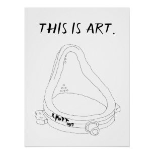 Marcel Duchamp's Fountain R.Mutt 1917 Poster
