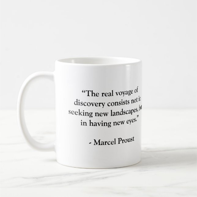 Marcel Proust Berühmtes Reiseangebot Kaffeetasse (Links)