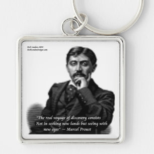 Marcel Proust & berühmtes Zitat Schlüsselanhänger