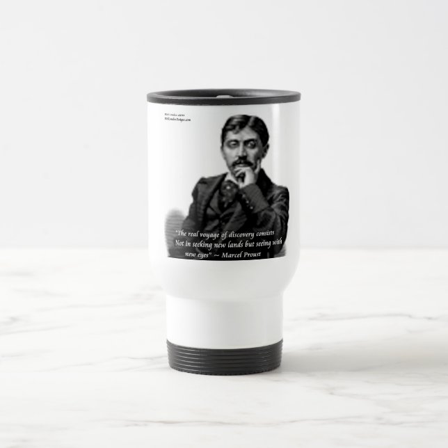 Marcel Proust & Famous Zitat Reisebecher (Mittel)
