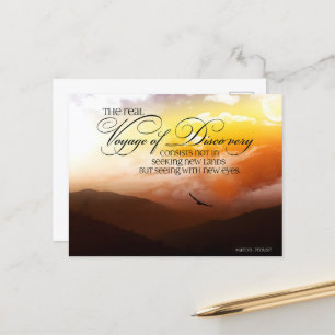 Marcel Proust inspirierendes Zitat "Neue Augen" Postkarte