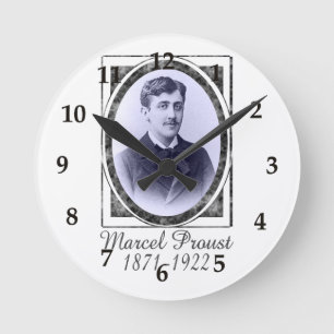 Marcel Proust Runde Wanduhr