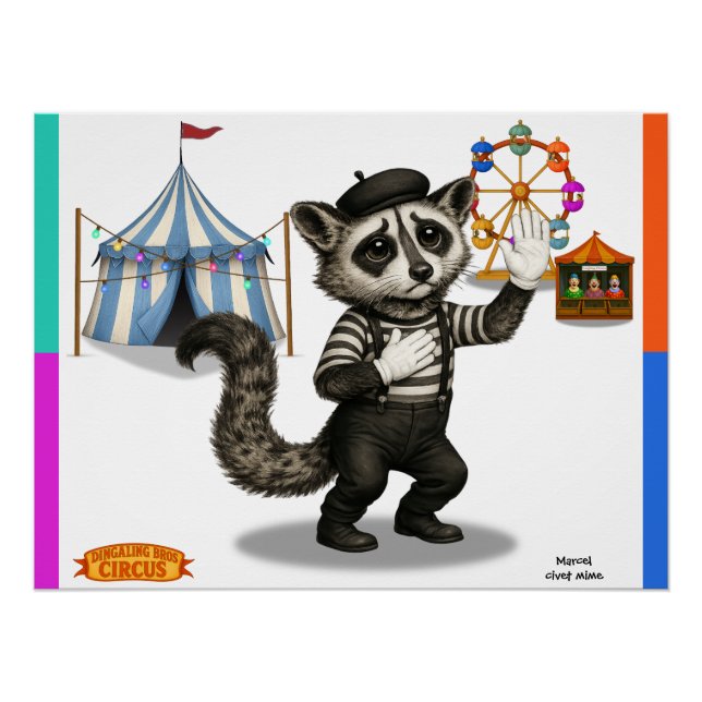 Marcel, Zibetkatze-Mime Poster (Vorderseite)