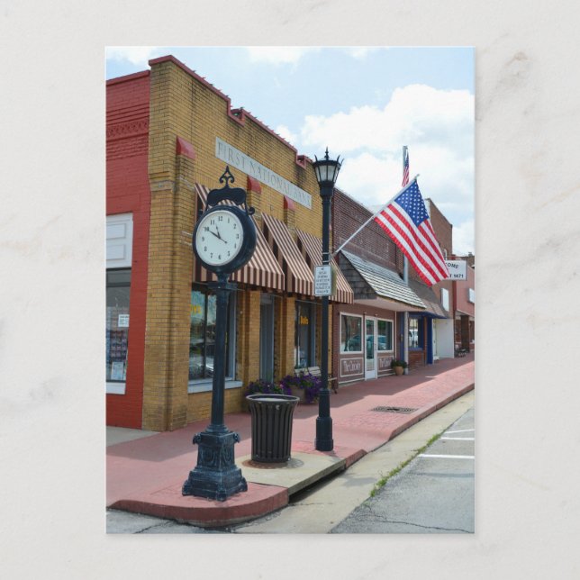 Marceline, Missouri, Main Street USA Postkarte (Vorderseite)
