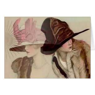 Marcello Dudovich Jeunes Filles aux Chapeaux Illus
