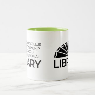 Marcellus Township Wood Memorial Library Kaffeetas Zweifarbige Tasse