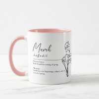 March Birth Month Flower Daffodil Minimalist