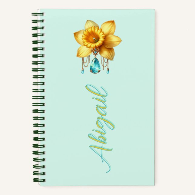 March Bloom Personalized Keepsake  Notizbuch (Vorderseite)
