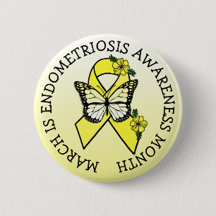 March is Endometriosis Month Button