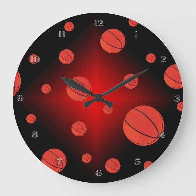 March Madness Wall Clock Große Wanduhr (Vorderseite)