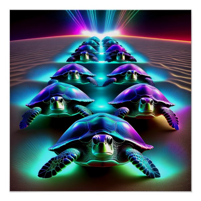 March Of The Neon Turtles Poster (Vorderseite)