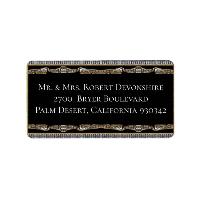 Marchaven Elegant Unique Adressaufkleber (Vorne)