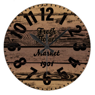 Marché aux fleurs fraîches Antique Grande horloge