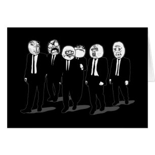 marche comique de visages de meme de rage