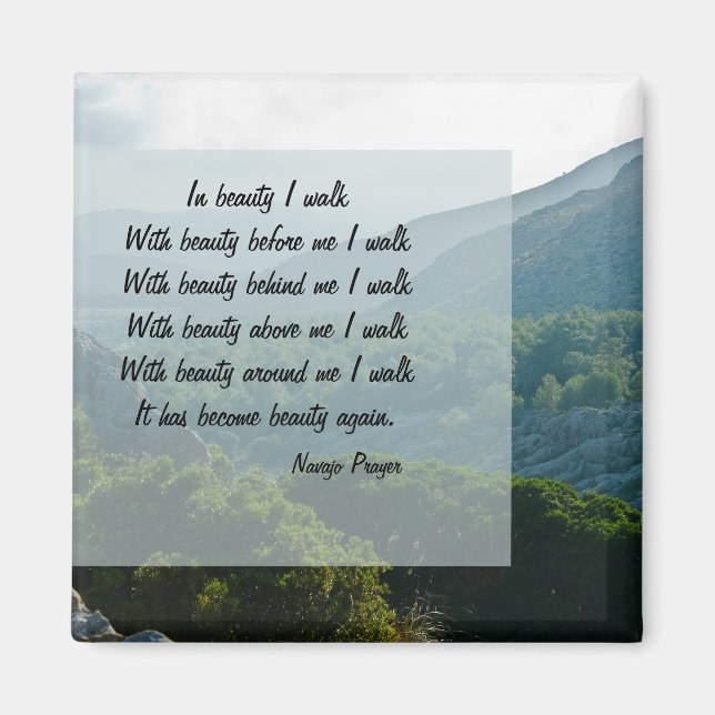 Marche de prière Navajo dans Magnet de beauté (Devant)