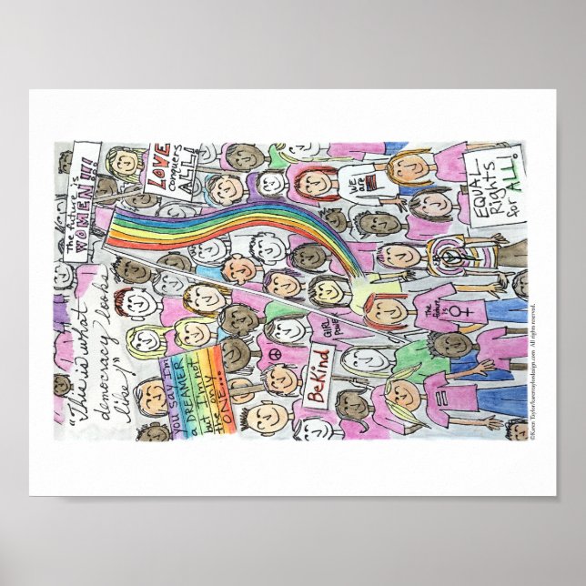 Marche des femmes - 11" x 8,5" Poster (Devant)