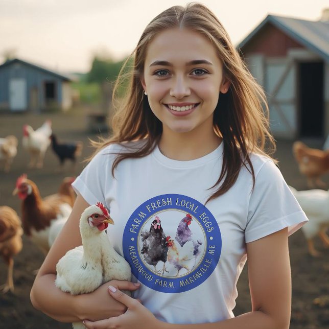 Marché des T-shirts d'oeufs frais de la ferme loca (Créateur téléchargé)