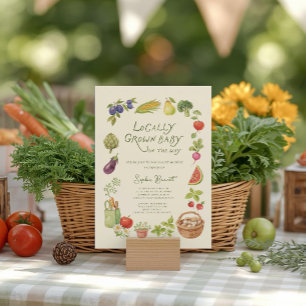 Marché Local  Invitation à une Baby Shower