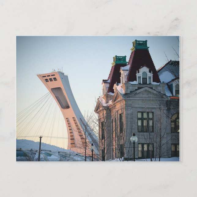 Marché Maisonneuve und Stade Olympique Postkarte (Vorderseite)