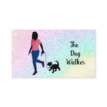 Marche pour chien arc-en-ciel / Carte de visite po