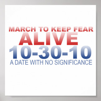 Marche pour garder la peur en vie Poster