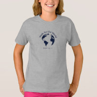 Marche Pour Le Monde T-Shirt - Filles Gris Foncé