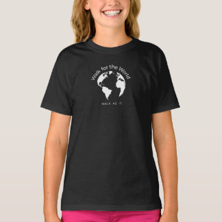 Marche Pour Le Monde T-Shirt - Filles Noires