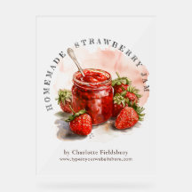 Marché rustique de confiture de fraises maison
