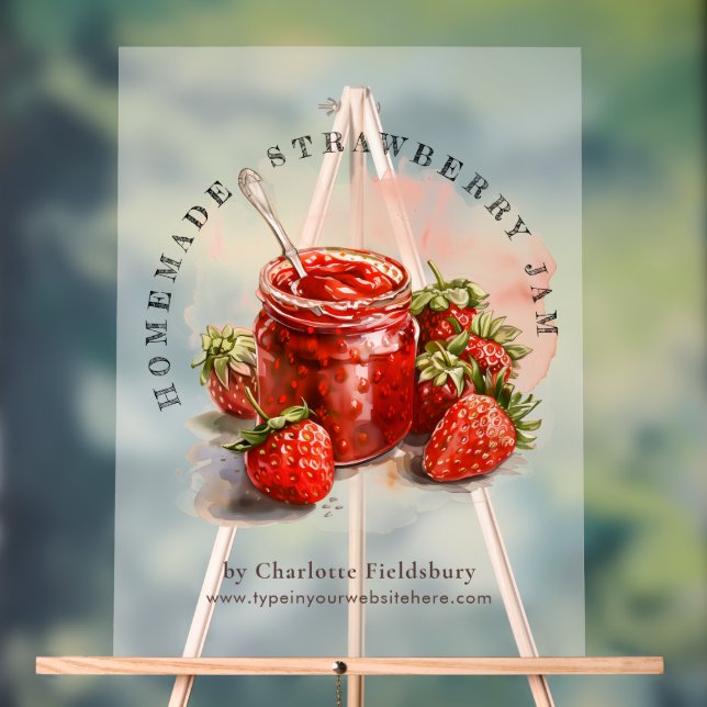 Marché rustique de confiture de fraises maison (Neutre)