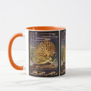 Märchen aus alter Zeit, kleine Meerjungfrau im Kor Tasse